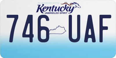 KY license plate 746UAF