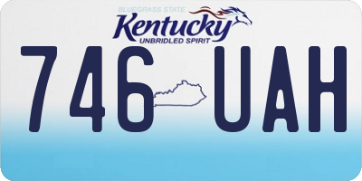 KY license plate 746UAH