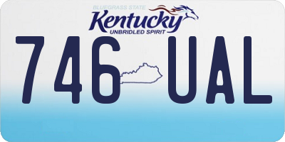 KY license plate 746UAL