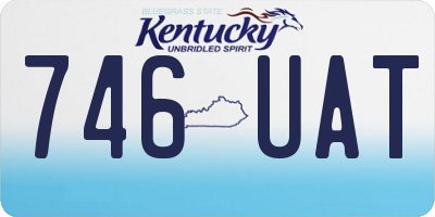 KY license plate 746UAT