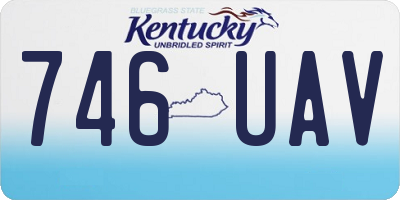 KY license plate 746UAV