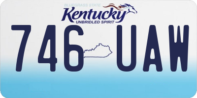 KY license plate 746UAW