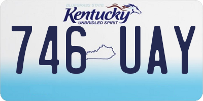 KY license plate 746UAY