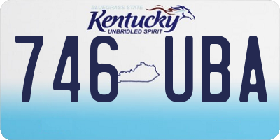 KY license plate 746UBA
