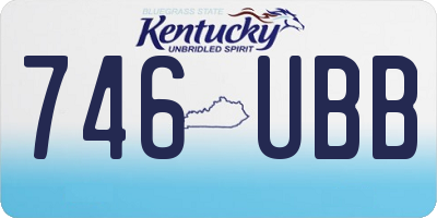 KY license plate 746UBB