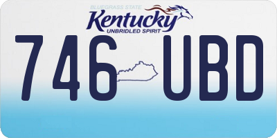 KY license plate 746UBD