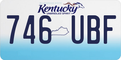 KY license plate 746UBF
