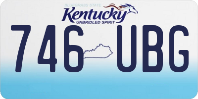 KY license plate 746UBG