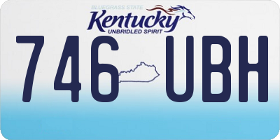 KY license plate 746UBH