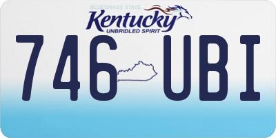 KY license plate 746UBI