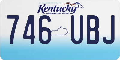 KY license plate 746UBJ