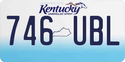 KY license plate 746UBL