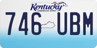 KY license plate 746UBM