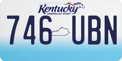 KY license plate 746UBN