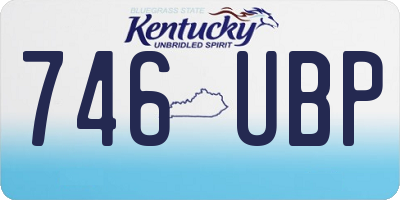 KY license plate 746UBP