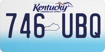 KY license plate 746UBQ