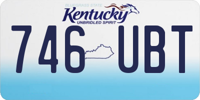 KY license plate 746UBT