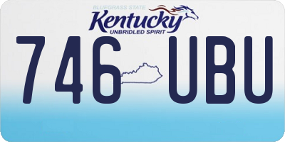KY license plate 746UBU