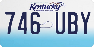 KY license plate 746UBY