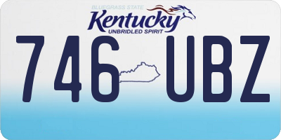 KY license plate 746UBZ