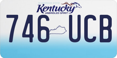 KY license plate 746UCB