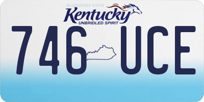 KY license plate 746UCE