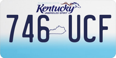KY license plate 746UCF