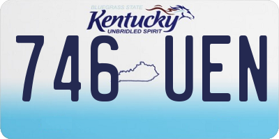 KY license plate 746UEN