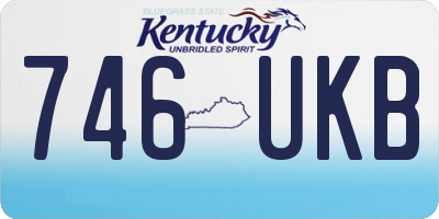 KY license plate 746UKB