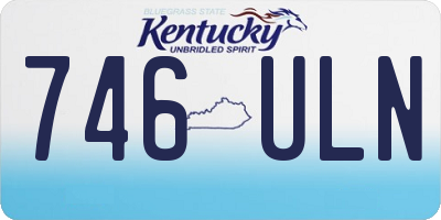 KY license plate 746ULN