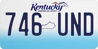 KY license plate 746UND