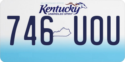 KY license plate 746UOU