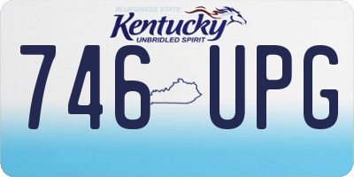 KY license plate 746UPG