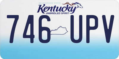 KY license plate 746UPV