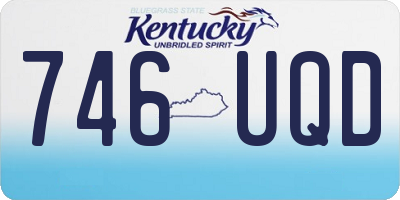 KY license plate 746UQD