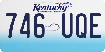 KY license plate 746UQE