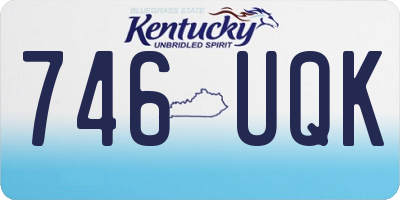 KY license plate 746UQK
