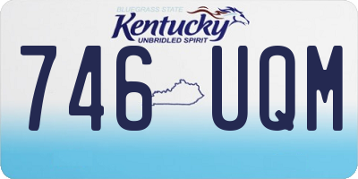 KY license plate 746UQM