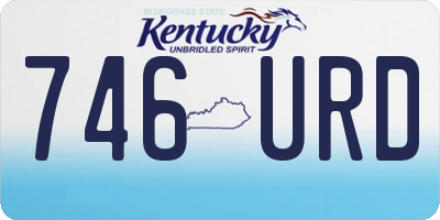 KY license plate 746URD