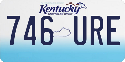 KY license plate 746URE