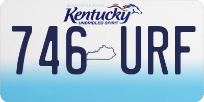 KY license plate 746URF