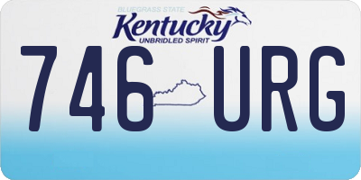 KY license plate 746URG