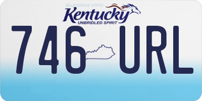 KY license plate 746URL