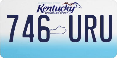 KY license plate 746URU