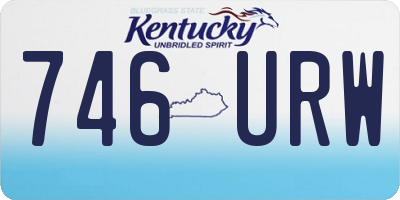 KY license plate 746URW