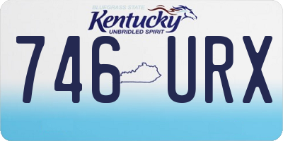 KY license plate 746URX
