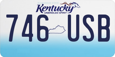KY license plate 746USB