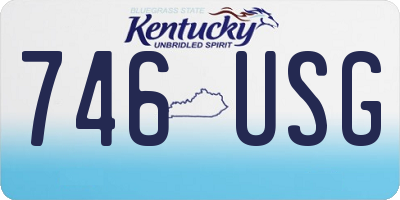 KY license plate 746USG