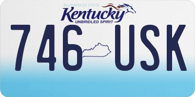 KY license plate 746USK
