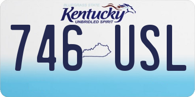 KY license plate 746USL